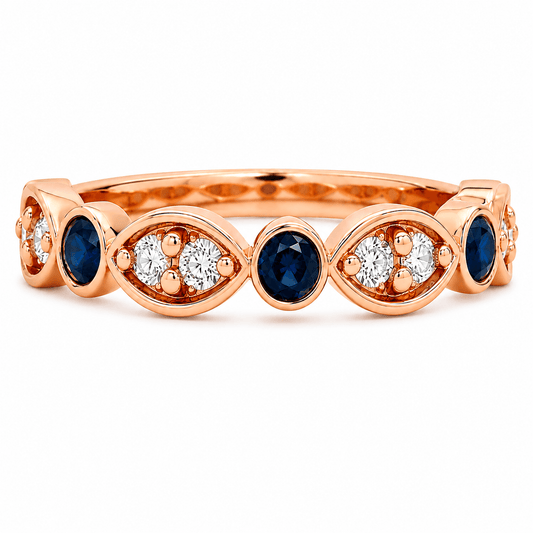 Sapphire and Diamond Accent Ring