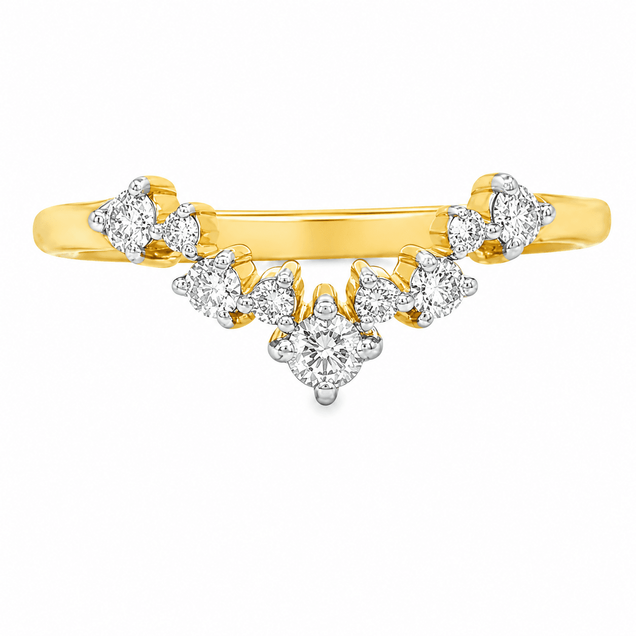 Scattered Diamond Contour Band