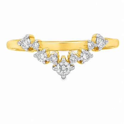 Scattered Diamond Contour Band