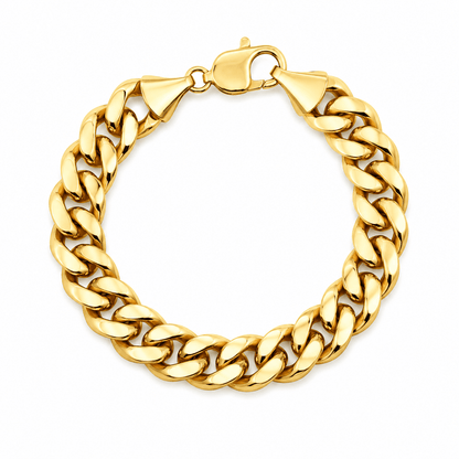 Semi-Solid Cuban Link Bracelet