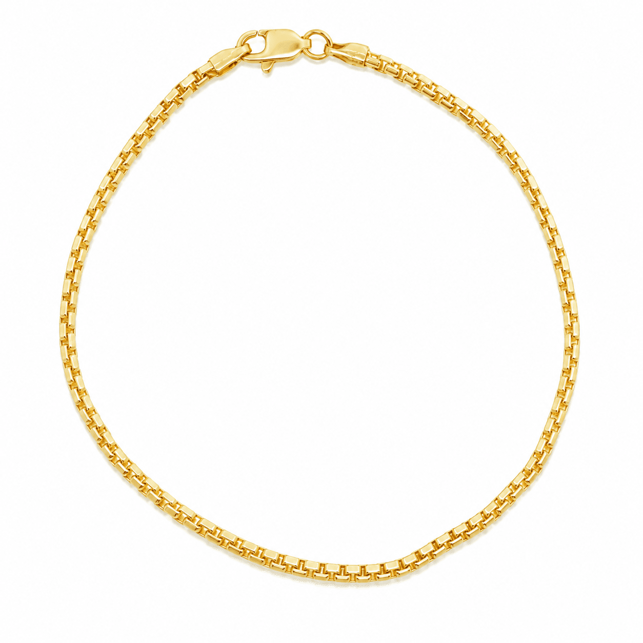 Small Rounded Box Link Bracelet