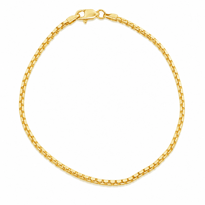 Small Rounded Box Link Bracelet