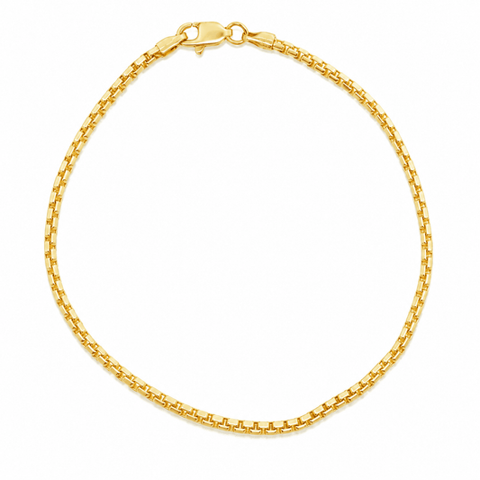 Small Rounded Box Link Bracelet
