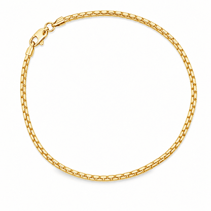 Small Rounded Box Link Bracelet