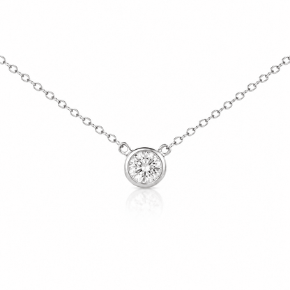 Solitaire Bezel Diamond Necklace