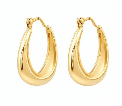 Square Huggie Hoop Earrings