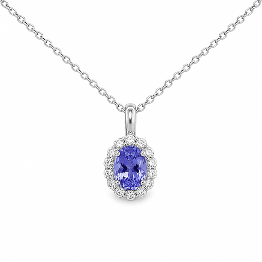 0.21 TDW TANZANITE BALLERINA PENDANT