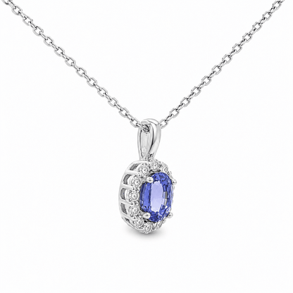 0.21 TDW TANZANITE BALLERINA PENDANT