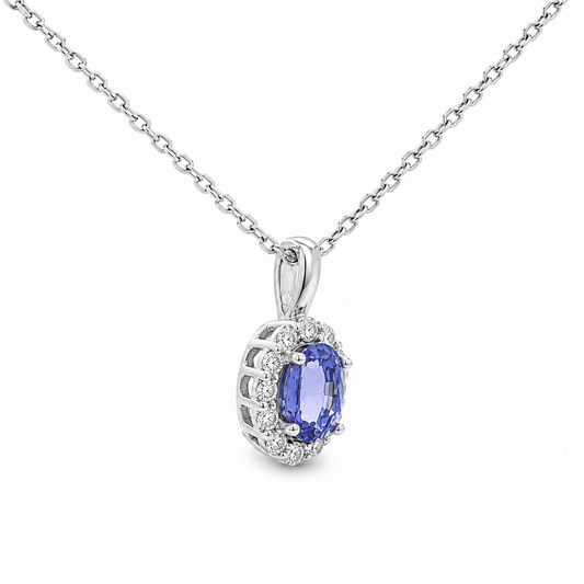 0.21 TDW TANZANITE BALLERINA PENDANT