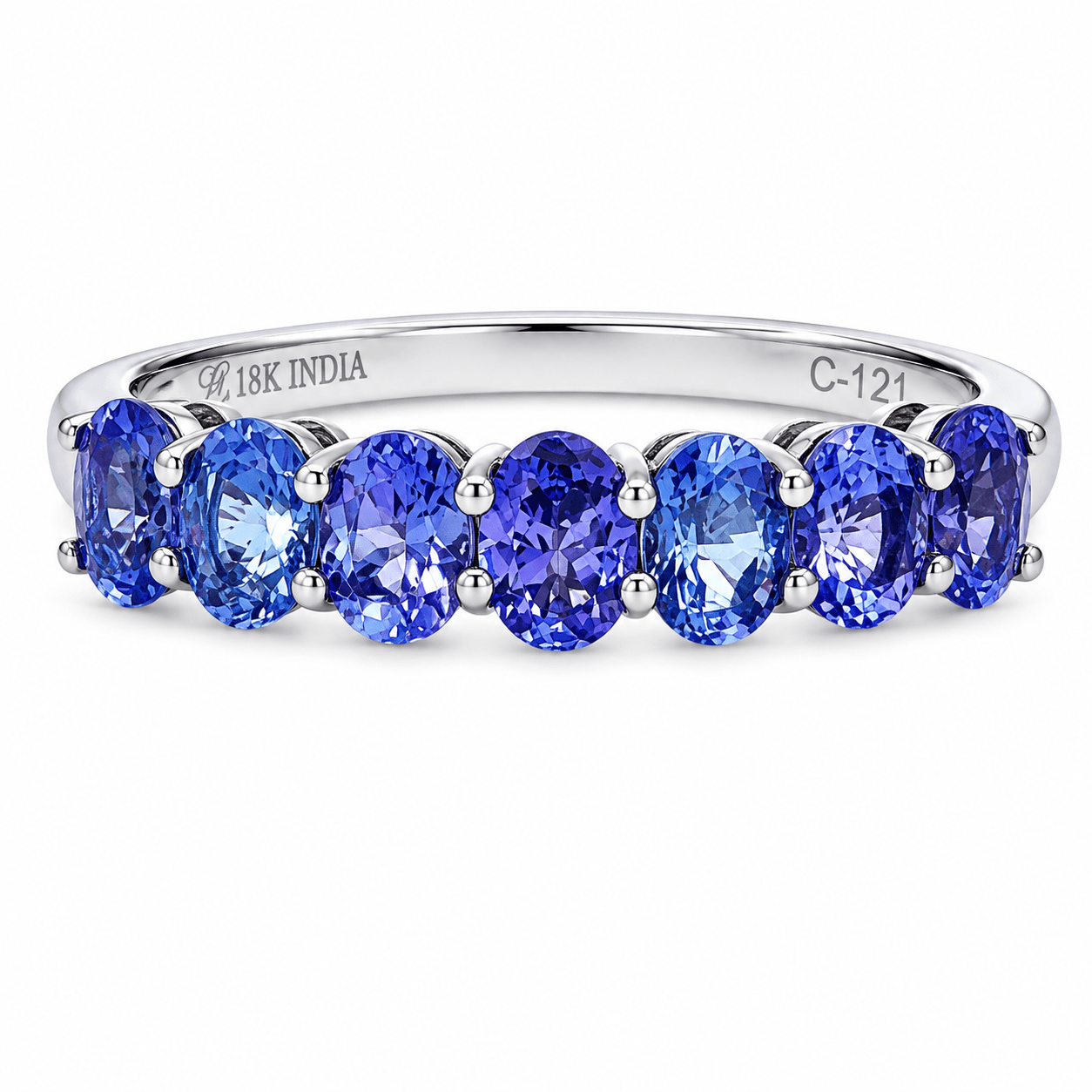 Tanzanite Cluster Ring