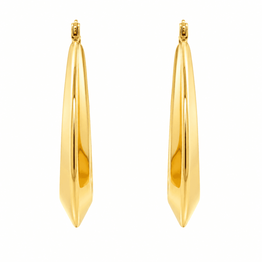 Tapered Oval Hoop Earrings