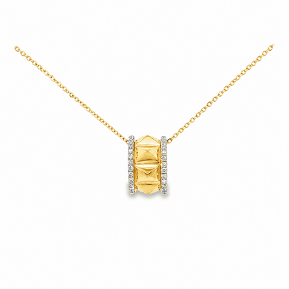 1/5 CT TW. Textured Rolling Diamond Pendant