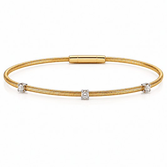 Three-Stone Diamond Bangle