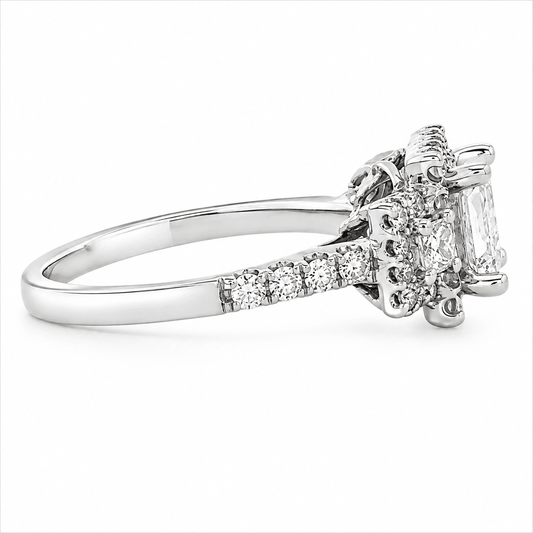 Three-Stone Diamond Engagement Ring