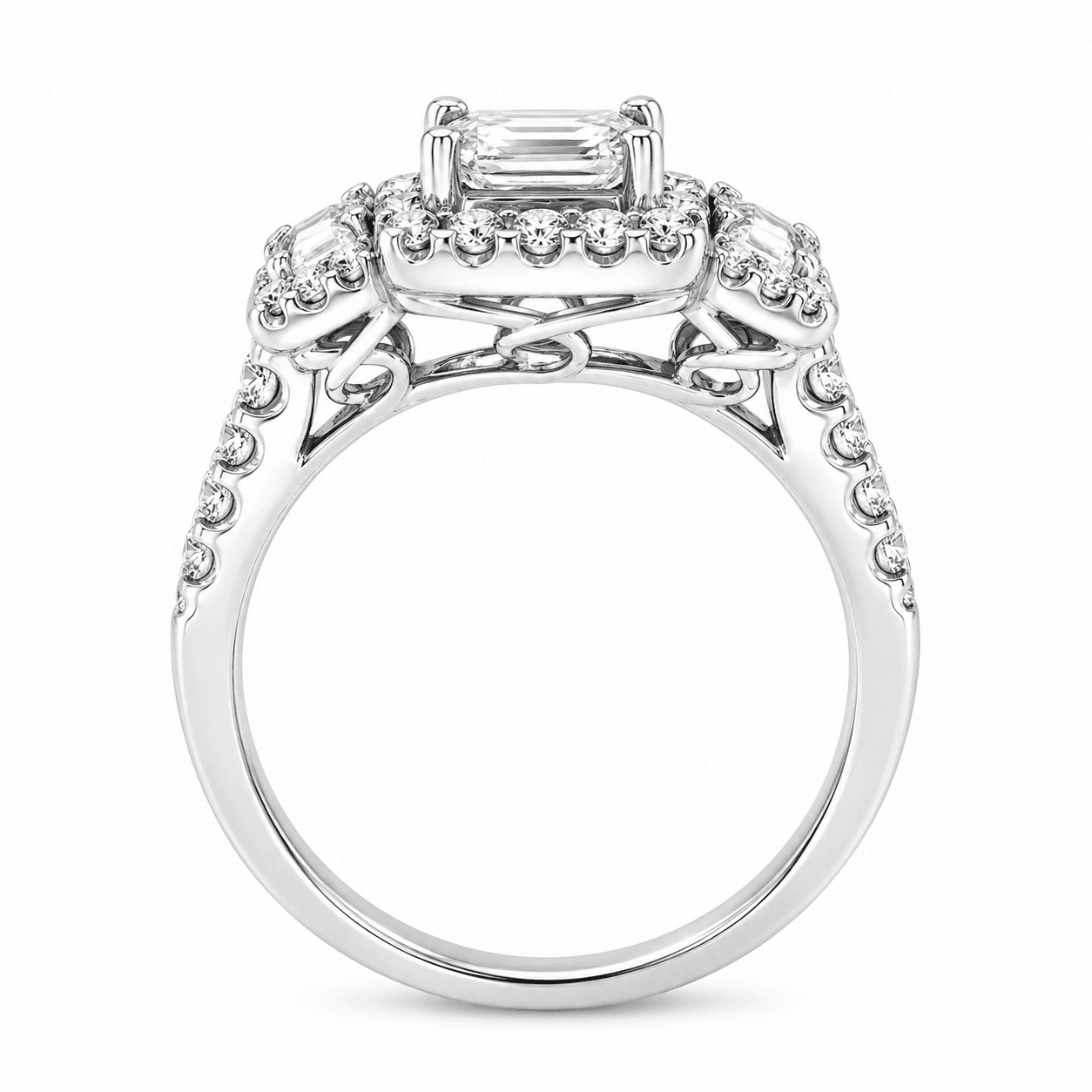 Three-Stone Diamond Engagement Ring