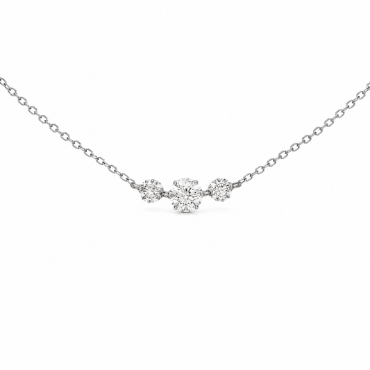 Three-Stone Diamond Necklace