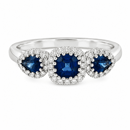 Three-Stone Sapphire Ring