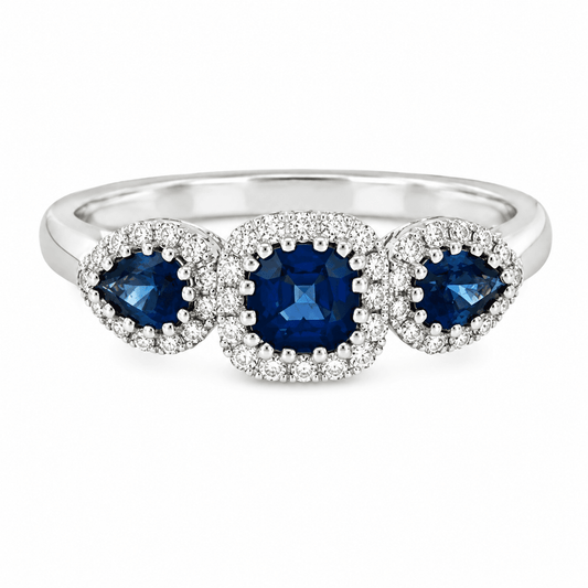Three-Stone Sapphire Ring
