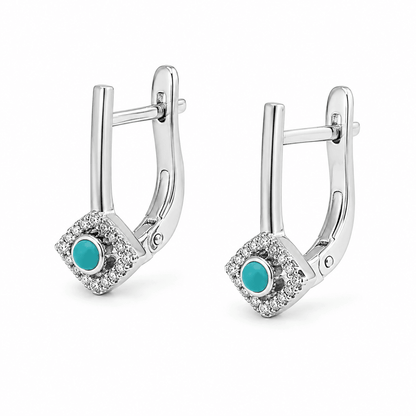 Turquoise Evil Eye Dangle Earrings