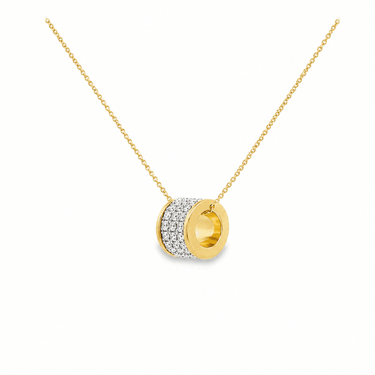 Two-Tone Diamond Rolling Pendant