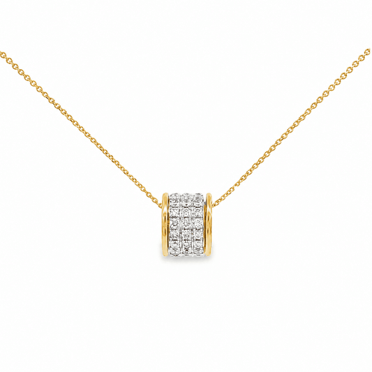 Two-Tone Diamond Rolling Pendant