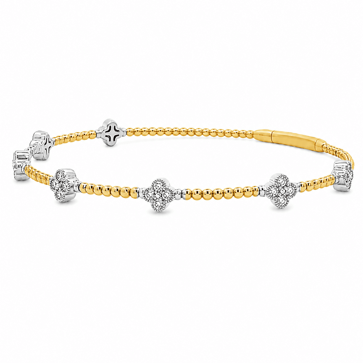 2/5 CT TW. Two-Tone 14K Diamond Trillium Bracelet