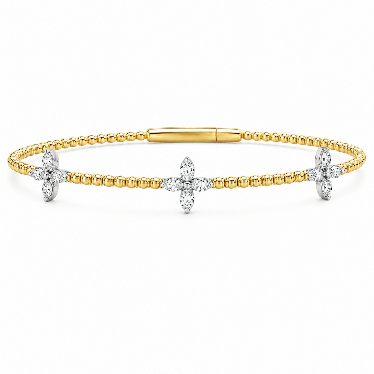 1/3 CT TW. Two-Tone Diamond Trillium Bracelet