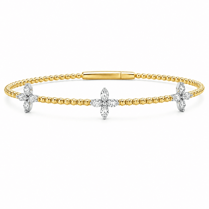 1/3 CT TW. Two-Tone Diamond Trillium Bracelet