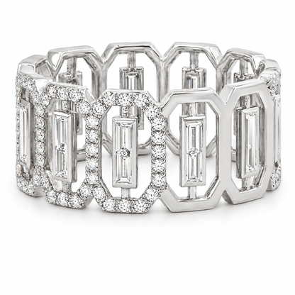 0.36 CTW Vintage Inspired Deco Diamond Band