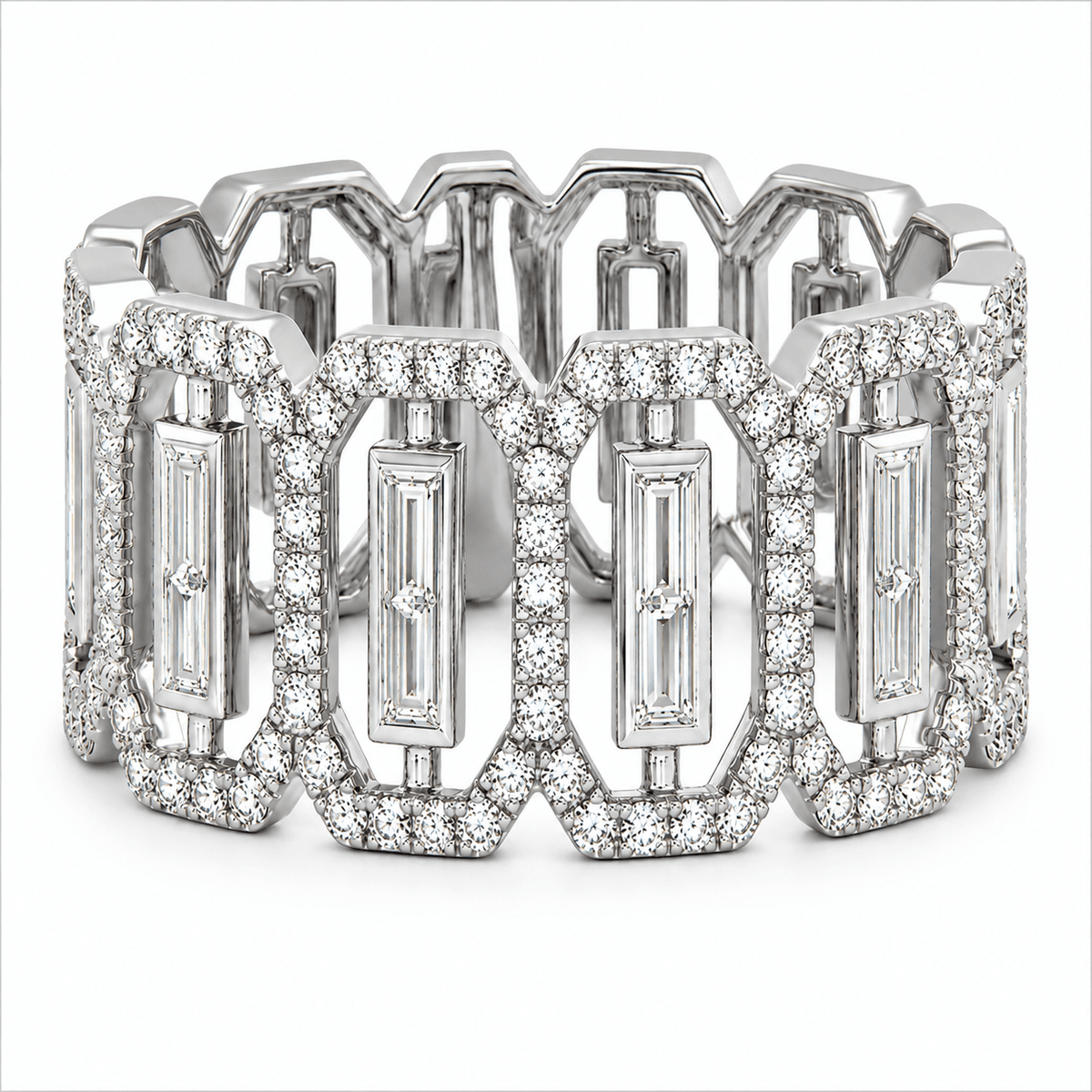 0.36 CTW Vintage Inspired Deco Diamond Band