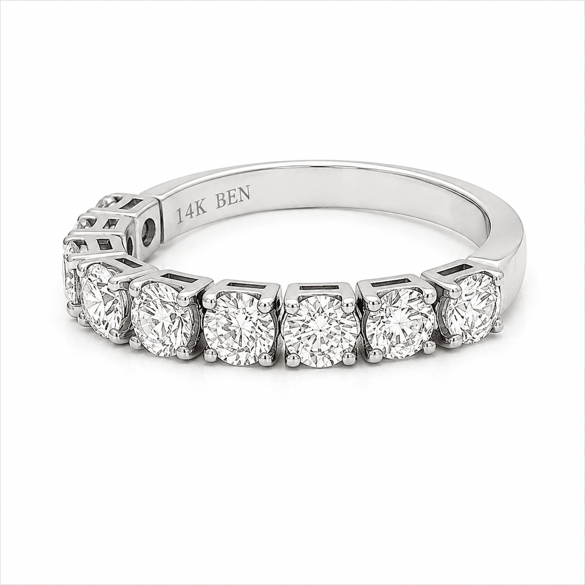 1 CT TW. White Gold Flexible Diamond Band
