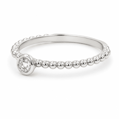 0.10 Forevermark Diamond Bezel Beaded Ring
