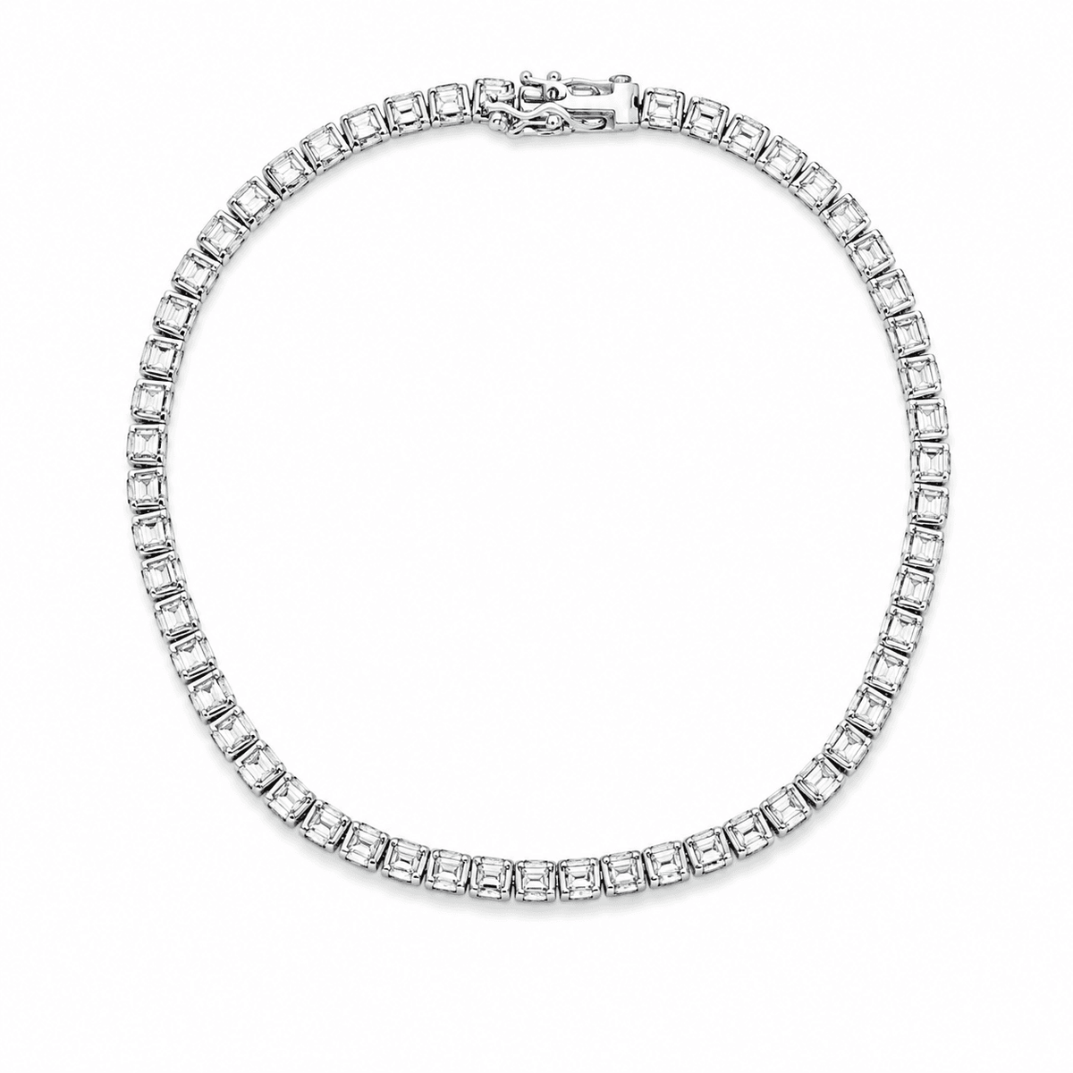 2.99 CTW Bezel Lab-Grown Diamond Tennis Bracelet