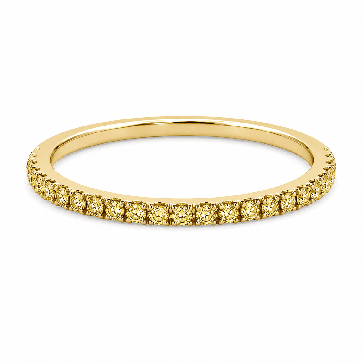 0.15 CT TW. Yellow Diamond Classic Band