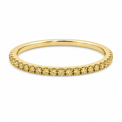 0.15 CT TW. Yellow Diamond Classic Band