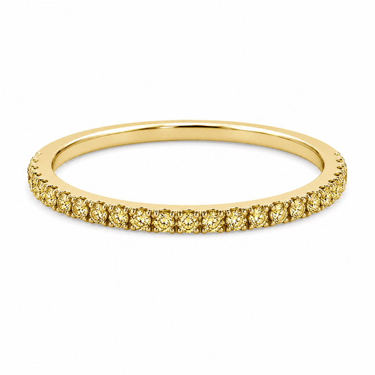 0.15 CT TW. Yellow Diamond Classic Band