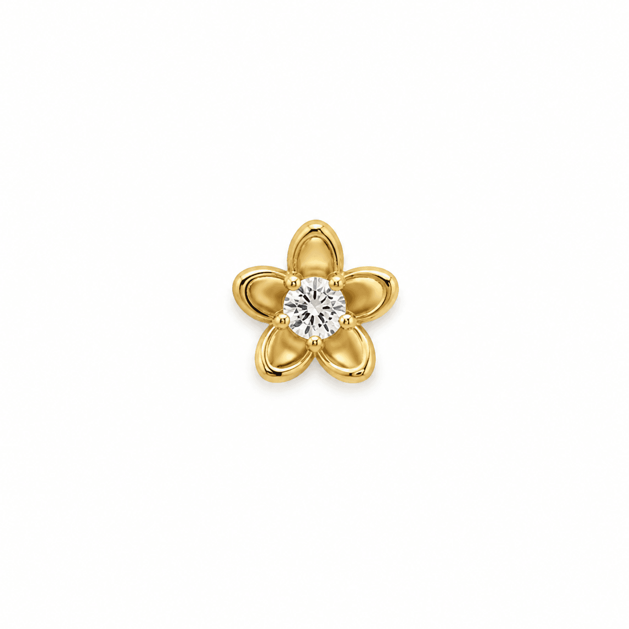 14K Yellow Gold Blossom with CZ