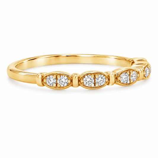 14K Yellow Gold Diamond Band