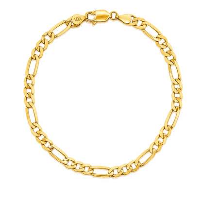 14K Yellow Gold Figaro Bracelet