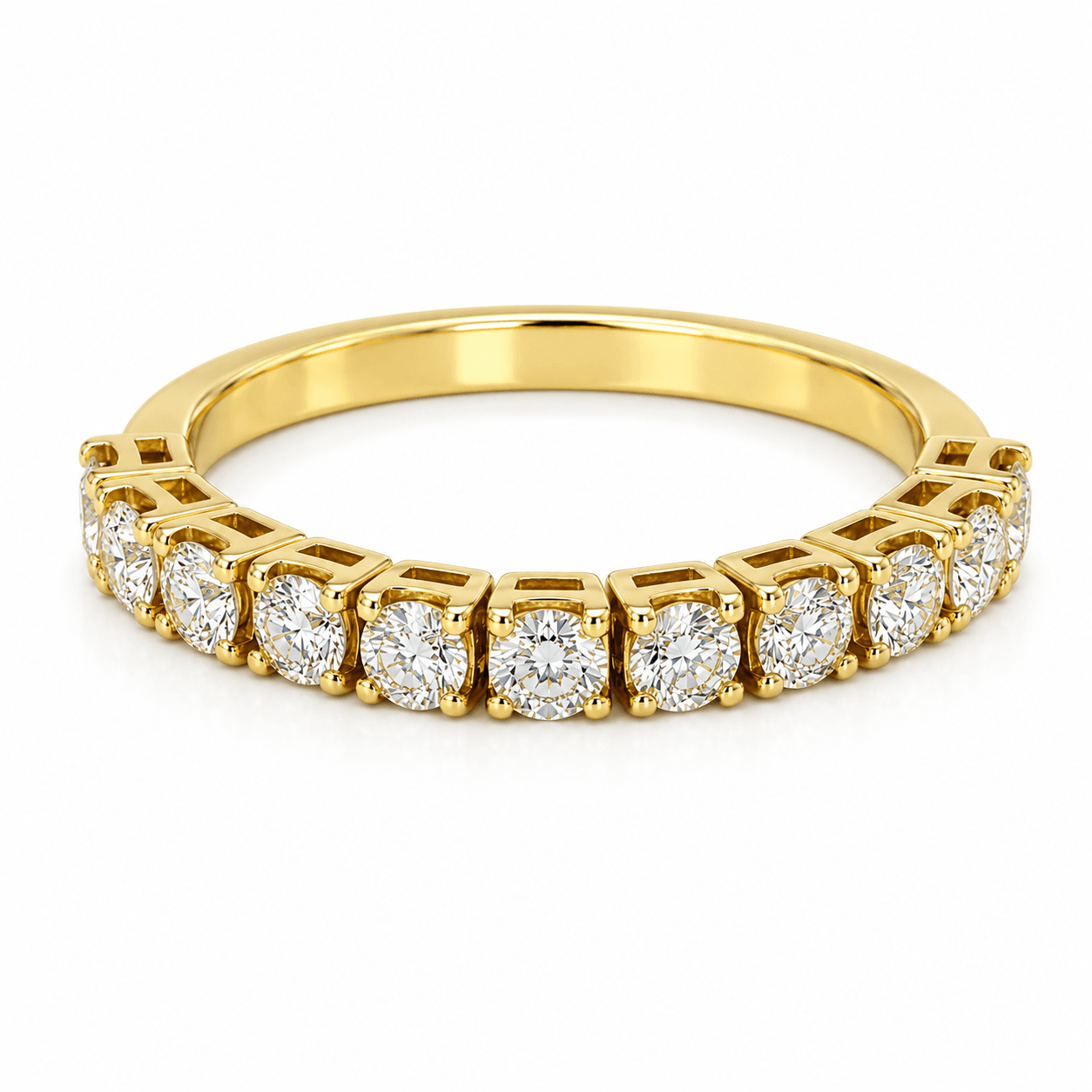 14K Yellow Gold Flexible Diamond Band