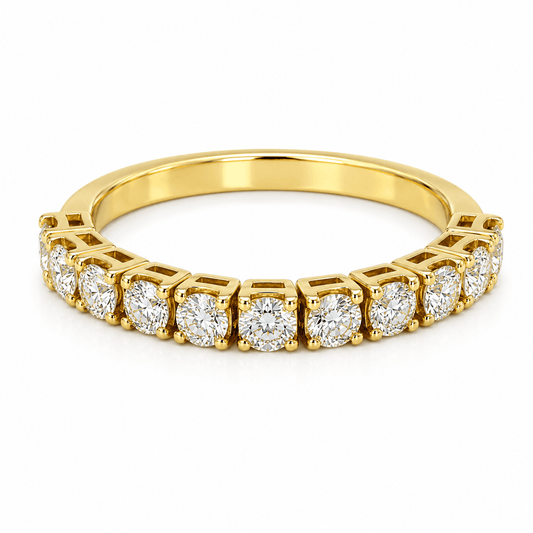 14K Yellow Gold Flexible Diamond Band