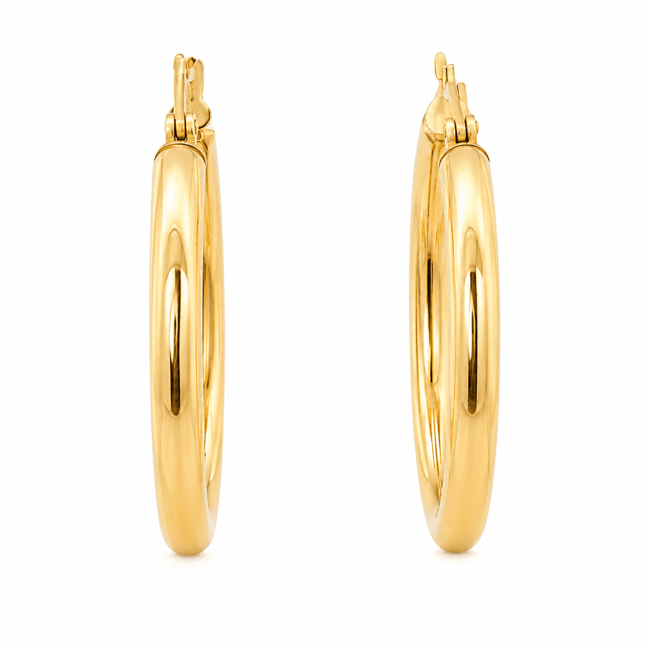 14K Yellow Gold Hoop Earrings