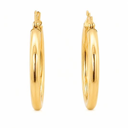 14K Yellow Gold Hoop Earrings