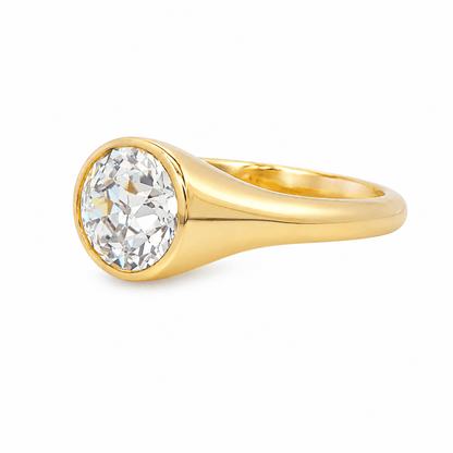 2.06 CTW Round Old Mine Cut Lab-Grown Diamond Engagement Ring
