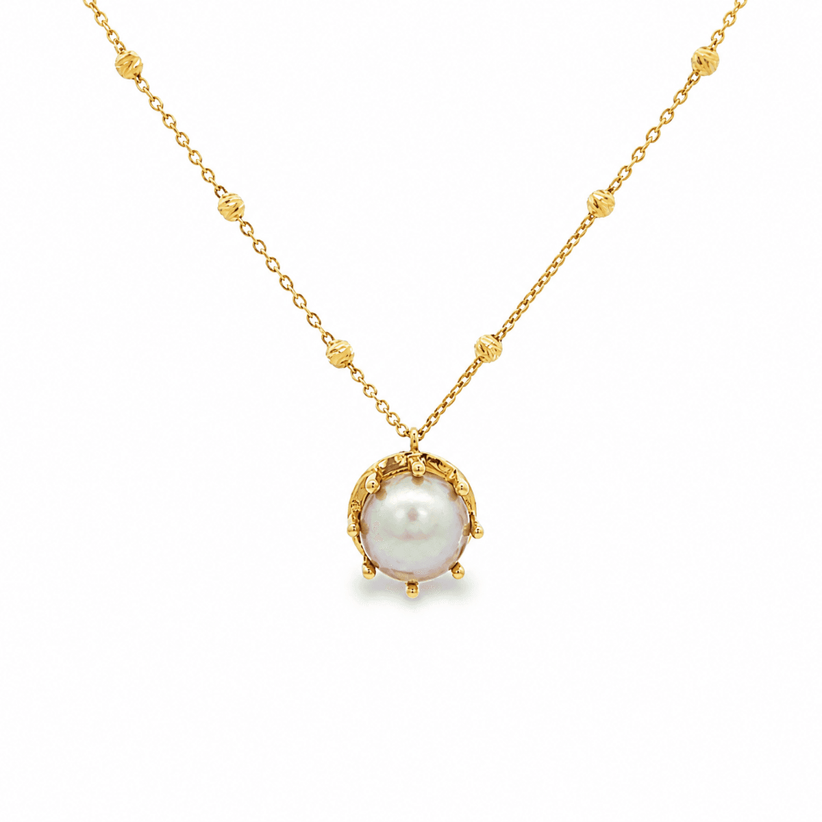 14K Yellow Gold Natural Pearl Pendant