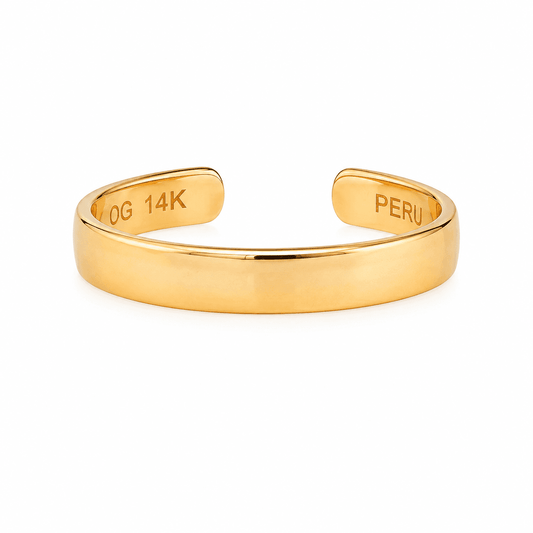 14K Yellow Gold Open Midi Ring