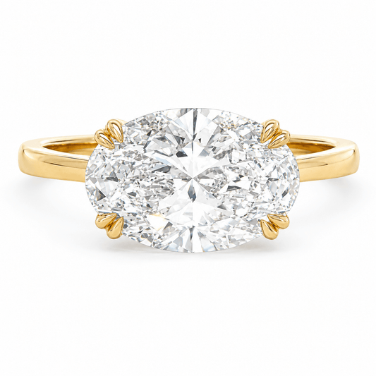 3.06 CTW Oval Lab Diamond Hidden Halo Engagement Ring