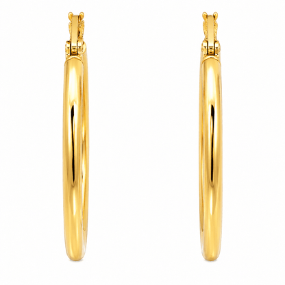 14K Yellow Gold Small Hoop Earrings
