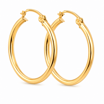 14K Yellow Gold Small Hoop Earrings