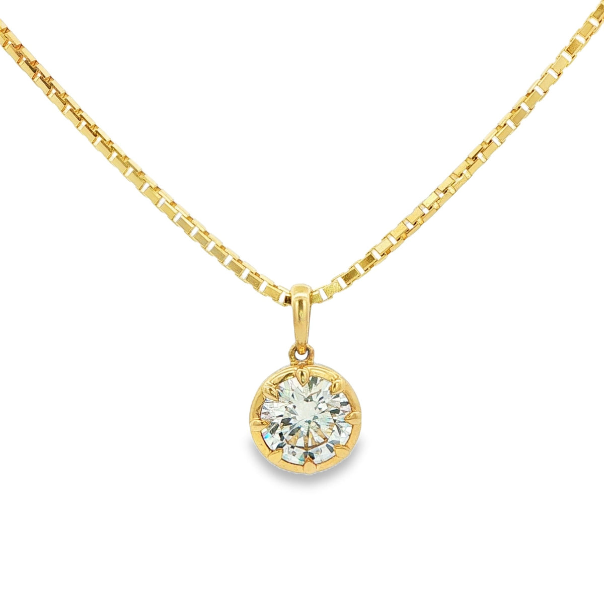 2.04ctw Lab-Grown Diamond Old Mine Cut Pendant Necklace